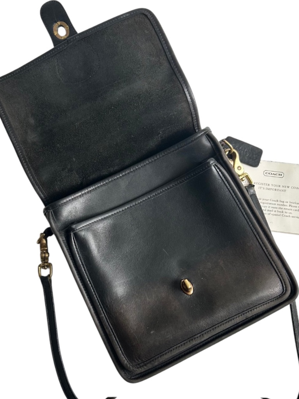 Vintage Coach 5130 Leather Station Bag ca 1990s - Picture 4 of 12